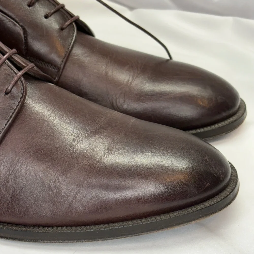 Paul Smith Antique Leather Oxford Flexible Travel Shoes Mens 11‎ USMade in Italy